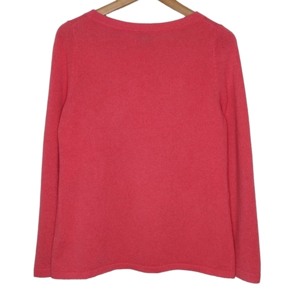 Talbots Petite Pure Cashmere Women's Pullover Knit Long Sleeve Scoopneck Sweater - Picture 2 of 12